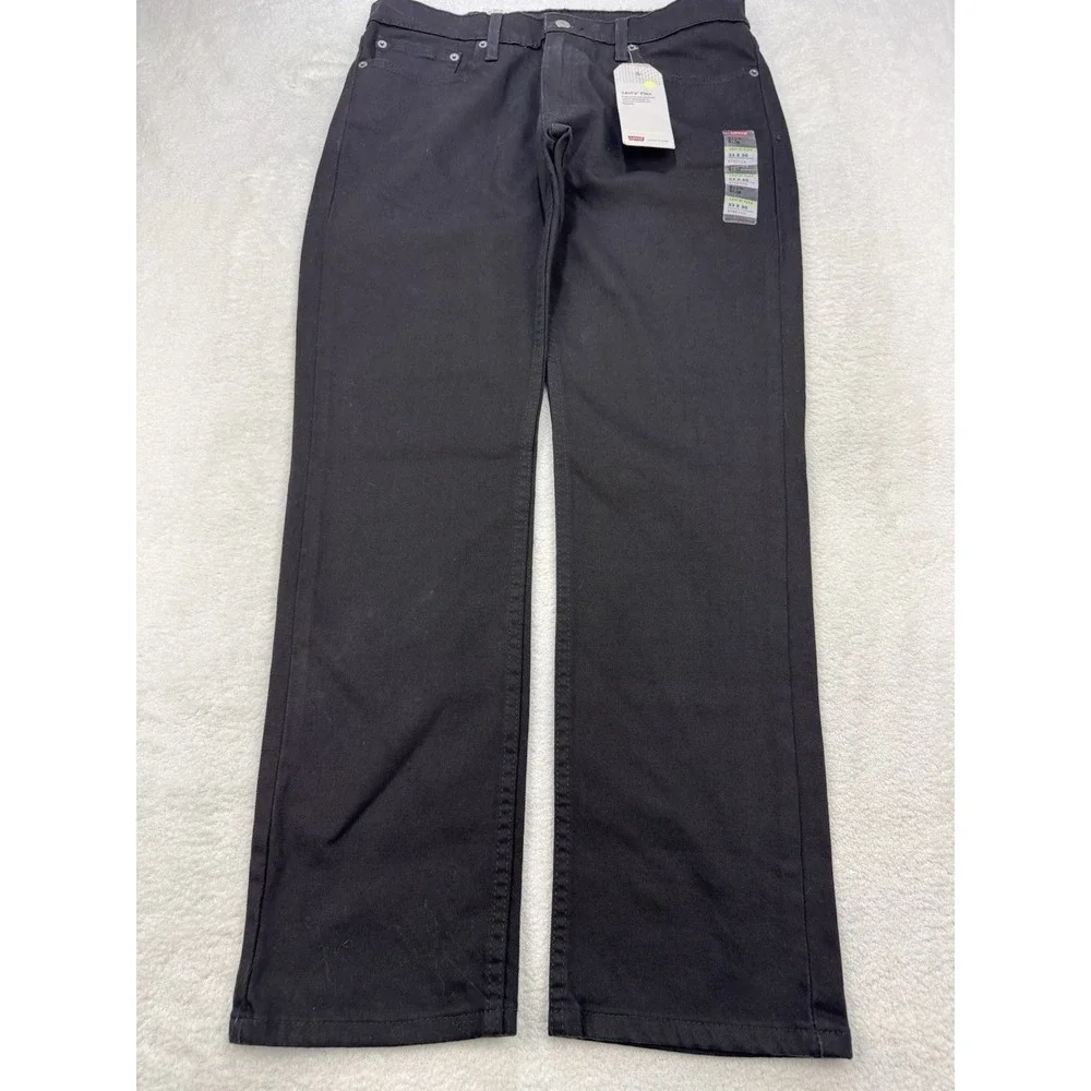 Levis 511 Jeans Men 33x30 Black Slim Fit Stretch Distressed Denim